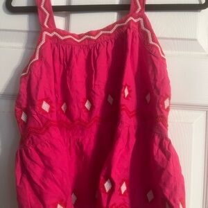 Pink Embroidered Kids Bottoms